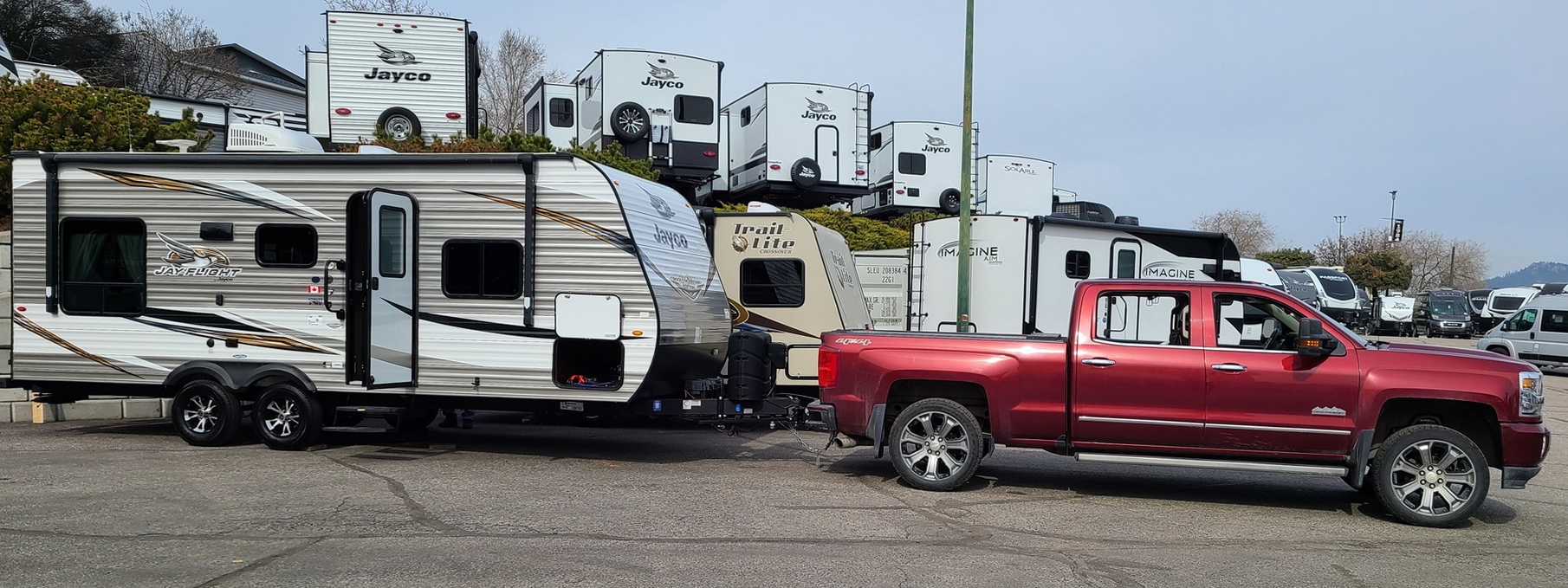 Jayco trailer and High Country day one